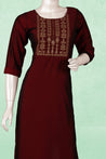 Maroon Colour Kurti -Kurti- Just Salwars
