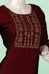 Maroon Colour Kurti -Kurti- Just Salwars