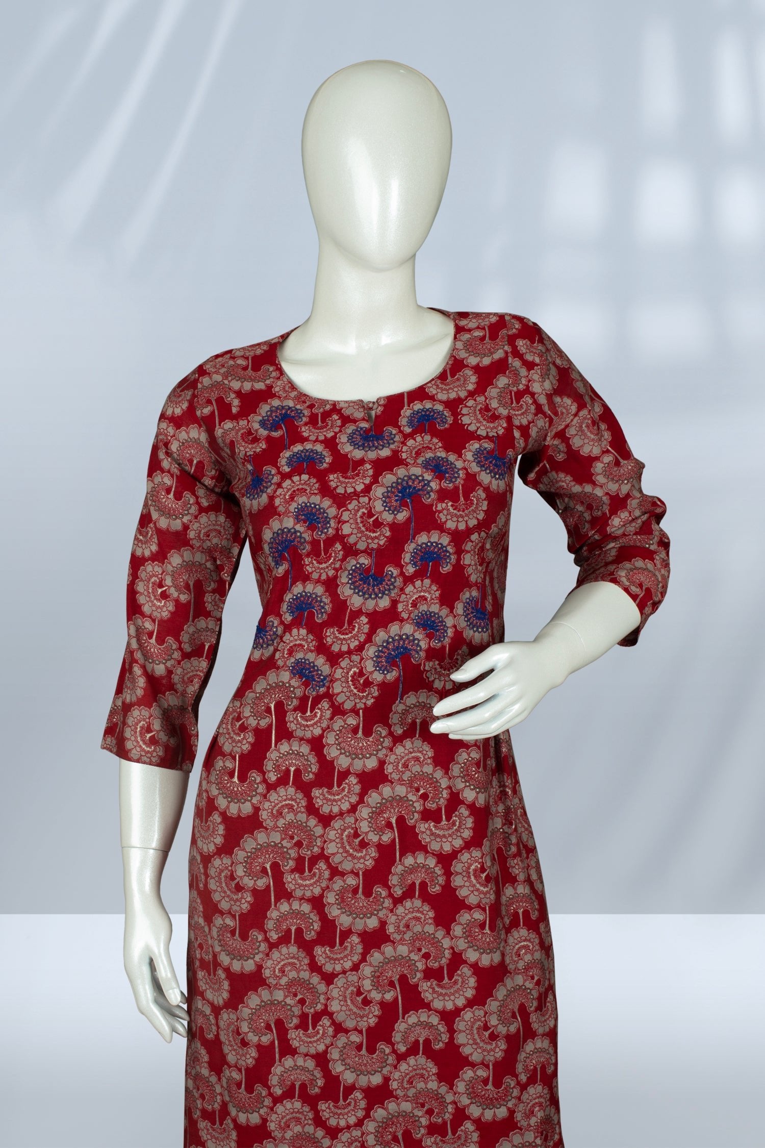 Maroon Colour Kurti -Kurti- Just Salwars
