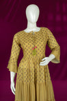 Mustard Colour Anarkali Gown -Gown- Just Salwars