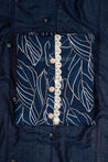Navy Blue Colour Muslin Dress Material -Dress Material- Just Salwars