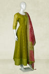 Olive Green Colour Anarkali Suit Set -Anarkali- Just Salwars