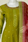 Olive Green Colour Anarkali Suit Set -Anarkali- Just Salwars