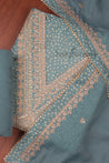 Olive Green Colour Unstitched Dress Material -Dress Material- Just Salwars