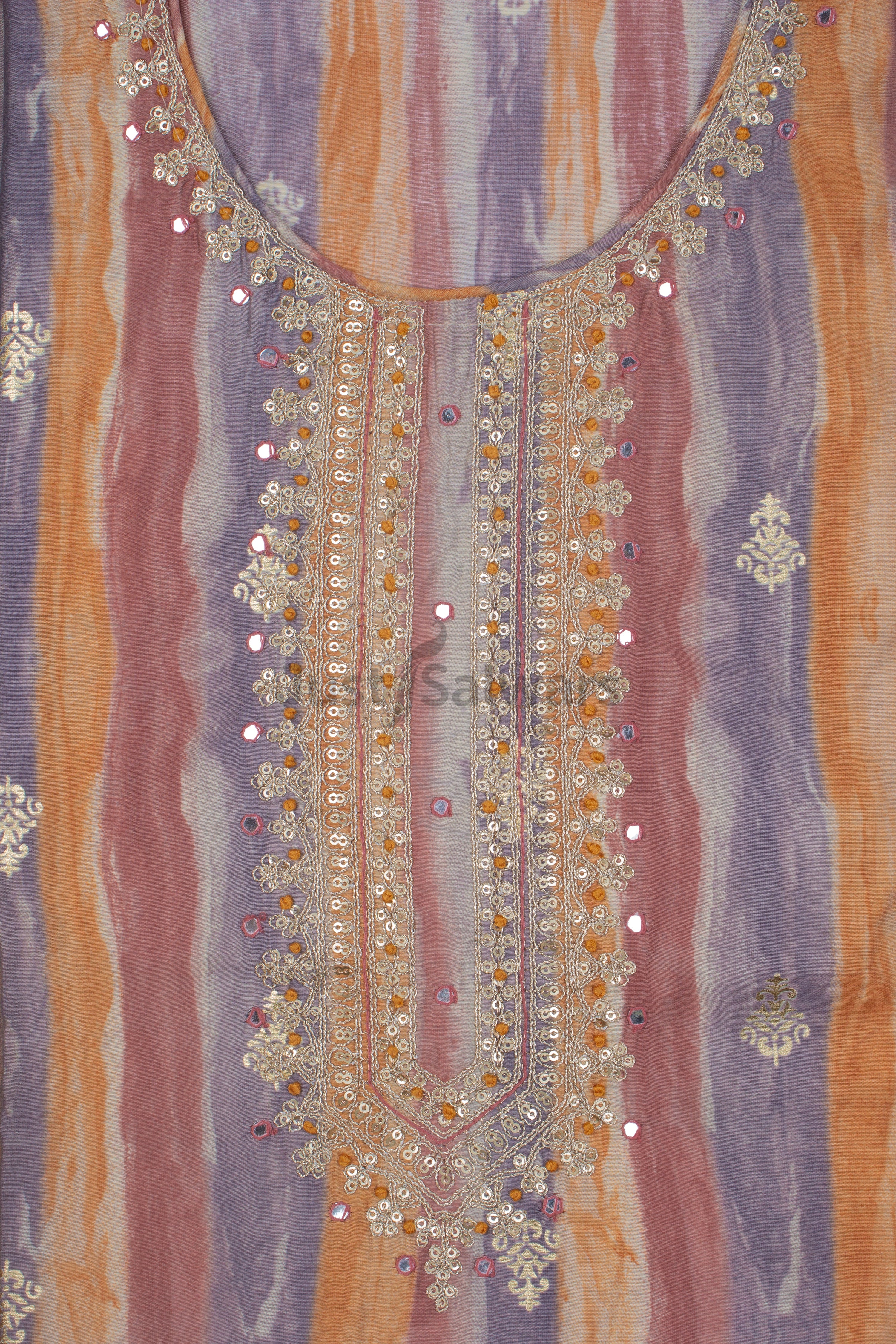 Onion Colour Unstitched Dress Material -Dress Material- Just Salwars