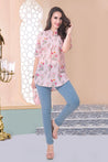 Peach Colour Short Top -Short Tops- Just Salwars
