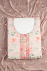 Peach Colour Unstitched Dress Material -Dress Material- Just Salwars