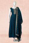 Peacock Blue Colour Anarkali Suit Set -Anarkali- Just Salwars