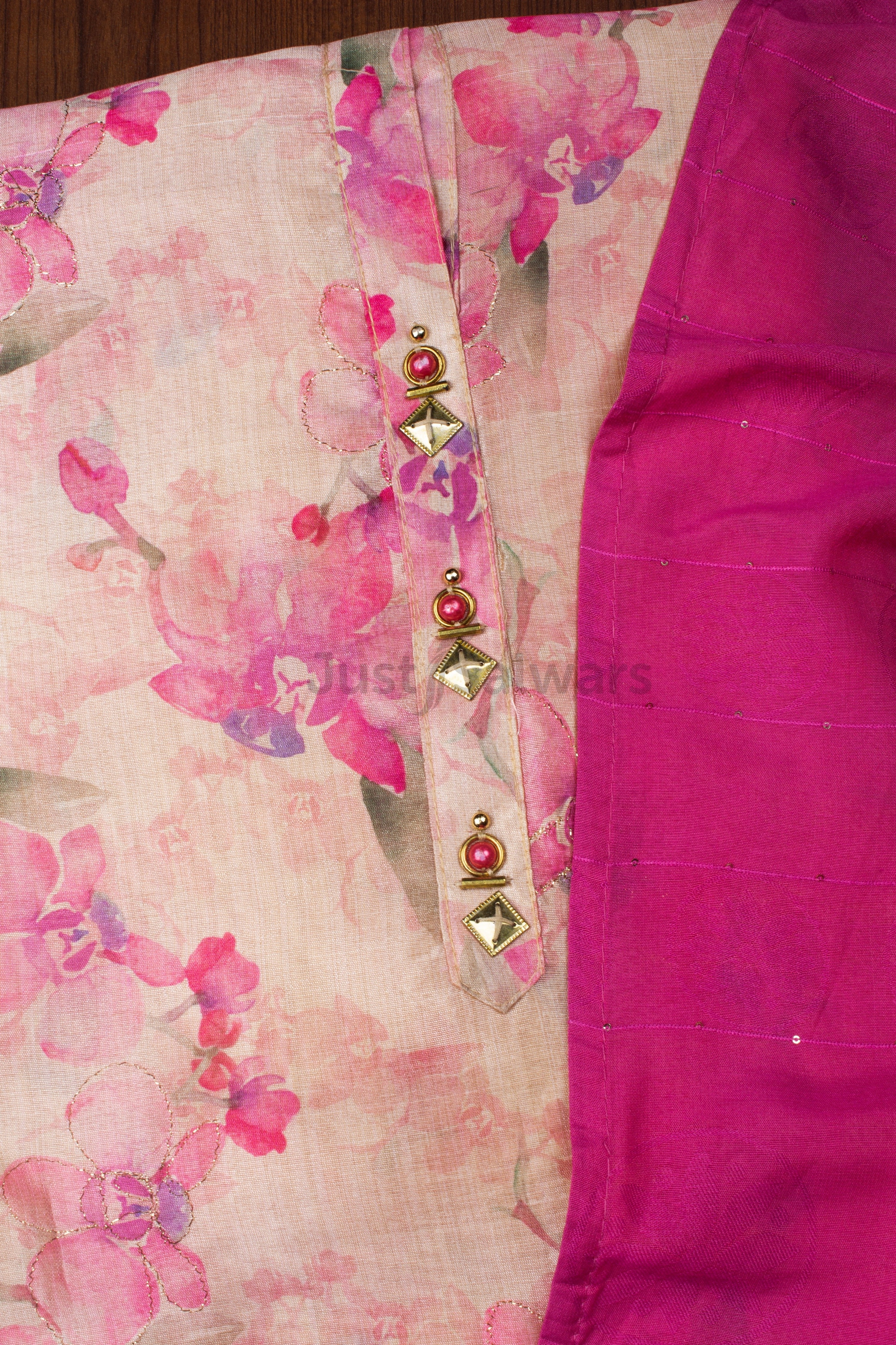 Pink Colour Dress Material -Dress Material- Just Salwars