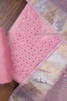 Pink Colour Tissue Silk Dress Material -Dress Material- Just Salwars