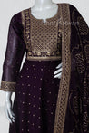Purple Colour Anarkali Suit Set -Anarkali- Just Salwars