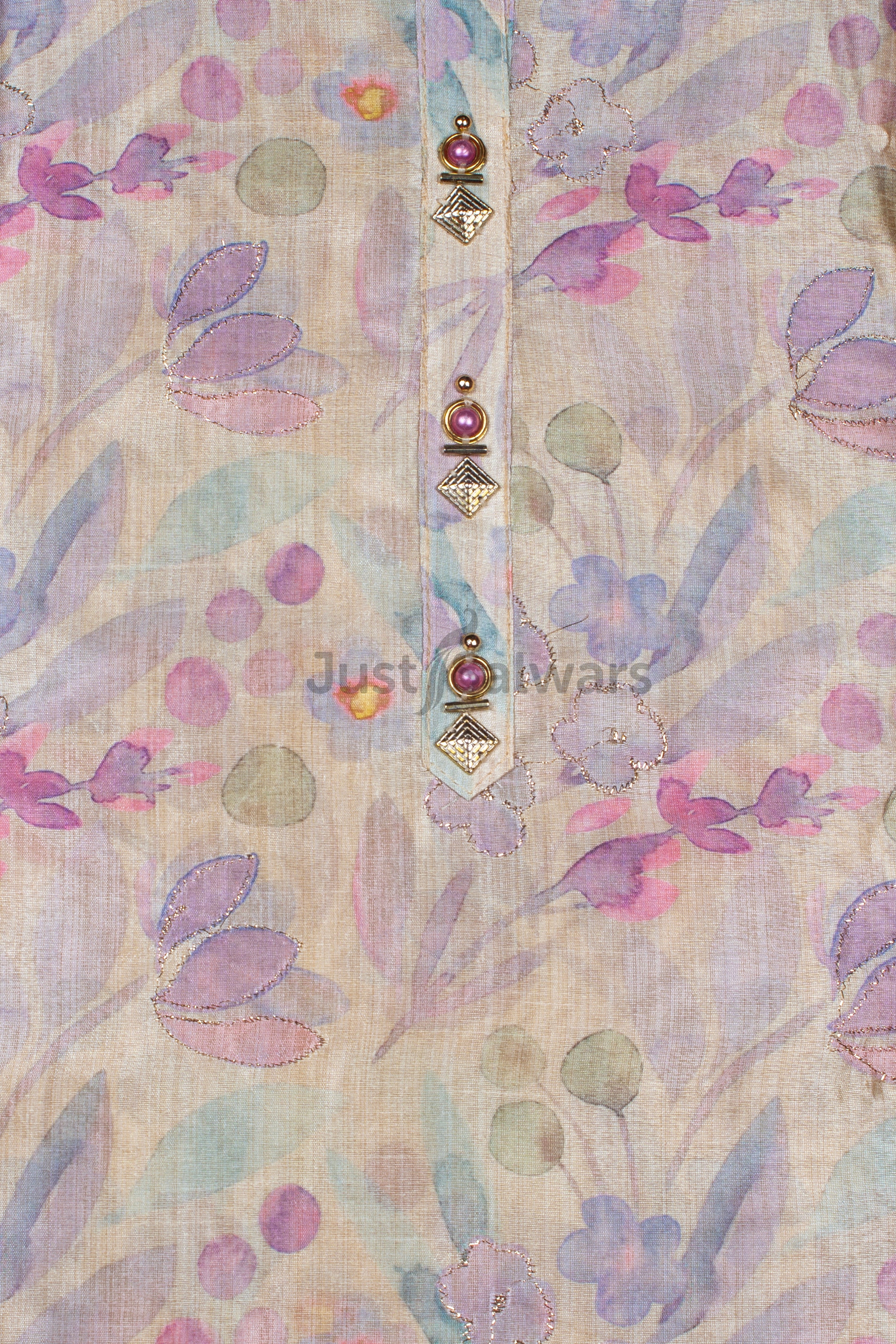 Purple Colour Silk Cotton Unstitched Dress Material -Dress Material- Just Salwars