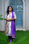 Purple Colour Unstitched Dress Material -Dress Material- Just Salwars