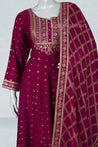Rani Pink Colour Anarkali Suit Set -Anarkali- Just Salwars