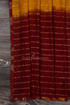 Red and Mustard Colour Muslin Mix Dress Material -Dress Material- Just Salwars