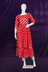 Strawberry Colour Anarkali Gown -Gown- Just Salwars