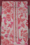 White and Pink Colour Cotton Dress Material -Dress Material- Just Salwars