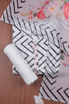 White Colour Semi Stitched Dress Material -Dress Material- Just Salwars