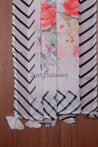 White Colour Semi Stitched Dress Material -Dress Material- Just Salwars