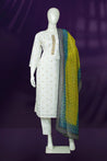 White Colour Straight Cut Salwar Suit -Salwar Suit- Just Salwars