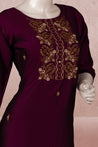 Wine Colour Kurti -Kurti- Just Salwars