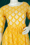 Yellow Colour Anarkali Gown -Gown- Just Salwars